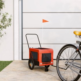 Fahrradanhänger Haustiere Eisen Stoff Oxford orange schwarz von , Kinderwagen für Haustiere - Ref: Foro24-93928, Preis: 97,07...