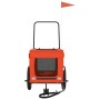 Fahrradanhänger Haustiere Eisen Stoff Oxford orange schwarz von , Kinderwagen für Haustiere - Ref: Foro24-93928, Preis: 97,07...