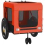 Fahrradanhänger Haustiere Eisen Stoff Oxford orange schwarz von , Kinderwagen für Haustiere - Ref: Foro24-93928, Preis: 97,07...