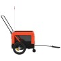 Fahrradanhänger Haustiere Eisen Stoff Oxford orange schwarz von , Kinderwagen für Haustiere - Ref: Foro24-93928, Preis: 97,07...