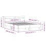 Bett aus geräuchertem Eichenholzwerkstoff mit Kopfteil 140 x 200 cm von , Betten und Lattenroste - Ref: Foro24-3207424, Preis...
