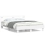 Estructura cama con cabecero madera ingeniería blanco 150x200cm de , Camas y somieres - Ref: Foro24-3207413, Precio: 120,66 €