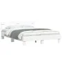 White engineered wood bed frame with headboard 150x200cm by , Beds and slatted bases - Ref: Foro24-3207413, Price: 119,19 €, ...