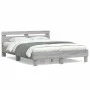 Cama con cabecero madera de ingeniería gris Sonoma 150x200 cm de , Camas y somieres - Ref: Foro24-3207418, Precio: 146,80 €, ...