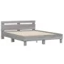 Cama con cabecero madera de ingeniería gris Sonoma 150x200 cm de , Camas y somieres - Ref: Foro24-3207418, Precio: 146,80 €, ...