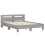 Sonoma-graues Holzwerkstoffbett mit Kopfteil 150 x 200 cm von , Betten und Lattenroste - Ref: Foro24-3207418, Preis: 149,07 €...