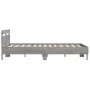 Cama con cabecero madera de ingeniería gris Sonoma 150x200 cm de , Camas y somieres - Ref: Foro24-3207418, Precio: 146,80 €, ...