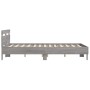 Sonoma-graues Holzwerkstoffbett mit Kopfteil 150 x 200 cm von , Betten und Lattenroste - Ref: Foro24-3207418, Preis: 149,07 €...