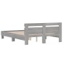 Sonoma-graues Holzwerkstoffbett mit Kopfteil 150 x 200 cm von , Betten und Lattenroste - Ref: Foro24-3207418, Preis: 149,07 €...