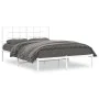 Metallbettgestell mit weißem Kopfteil 140x190 cm von , Betten und Lattenroste - Ref: Foro24-355610, Preis: 84,49 €, Rabatt: %
