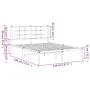 Metal bed frame with white headboard 140x190 cm by , Beds and slatted bases - Ref: Foro24-355610, Price: 84,49 €, Discount: %
