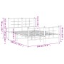 Metal bed frame with headboard and white footboard 135x190 cm by , Beds and slatted bases - Ref: Foro24-355627, Price: 89,72 ...
