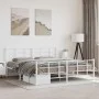Estructura cama metal con cabecero y pie cama blanco 183x213 cm de , Camas y somieres - Ref: Foro24-355633, Precio: 99,98 €, ...