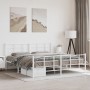 Metallbettgestell mit Kopf- und Fußteil weiß 183x213 cm von , Betten und Lattenroste - Ref: Foro24-355633, Preis: 101,26 €, R...