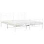 Estructura cama metal con cabecero y pie cama blanco 183x213 cm de , Camas y somieres - Ref: Foro24-355633, Precio: 99,98 €, ...