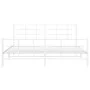 Estructura cama metal con cabecero y pie cama blanco 183x213 cm de , Camas y somieres - Ref: Foro24-355633, Precio: 99,98 €, ...