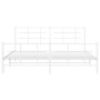 Metallbettgestell mit Kopf- und Fußteil weiß 183x213 cm von , Betten und Lattenroste - Ref: Foro24-355633, Preis: 101,26 €, R...