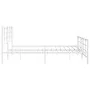 Estructura cama metal con cabecero y pie cama blanco 183x213 cm de , Camas y somieres - Ref: Foro24-355633, Precio: 99,98 €, ...