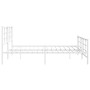 Metallbettgestell mit Kopf- und Fußteil weiß 183x213 cm von , Betten und Lattenroste - Ref: Foro24-355633, Preis: 101,26 €, R...