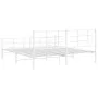 Estructura cama metal con cabecero y pie cama blanco 183x213 cm de , Camas y somieres - Ref: Foro24-355633, Precio: 99,98 €, ...