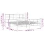 Estructura cama metal con cabecero y pie cama blanco 183x213 cm de , Camas y somieres - Ref: Foro24-355633, Precio: 99,98 €, ...