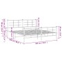 Metallbettgestell mit Kopf- und Fußteil weiß 183x213 cm von , Betten und Lattenroste - Ref: Foro24-355633, Preis: 101,26 €, R...