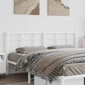 White metal headboard 180 cm by , Headboards and footboards - Ref: Foro24-355646, Price: 36,17 €, Discount: %