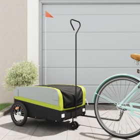 Fahrradanhänger aus schwarzem und grünem Eisen 45 kg von , Fahrradanhänger - Ref: Foro24-94074, Preis: 99,70 €, Rabatt: %