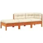 Garden sofa with cushions and footrest, 2 seats by , Modular outdoor sofas - Ref: Foro24-838174, Price: 256,65 €, Discount: %
