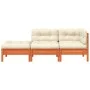 Garden sofa with cushions and footrest, 2 seats by , Modular outdoor sofas - Ref: Foro24-838174, Price: 256,65 €, Discount: %