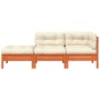 Gartensofa mit Kissen und Fußstütze 2 Sitze von , Modulare Sofas für den Außenbereich - Ref: Foro24-838174, Preis: 277,32 €, ...
