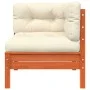 Garden sofa with cushions and footrest, 2 seats by , Modular outdoor sofas - Ref: Foro24-838174, Price: 256,65 €, Discount: %
