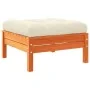Garden sofa with cushions and footrest, 2 seats by , Modular outdoor sofas - Ref: Foro24-838174, Price: 256,65 €, Discount: %