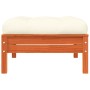 Garden sofa with cushions and footrest, 2 seats by , Modular outdoor sofas - Ref: Foro24-838174, Price: 277,32 €, Discount: %