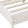 Bed frame with white pine wood headboard 120x200 cm by , Beds and slatted bases - Ref: Foro24-842651, Price: 122,32 €, Discou...