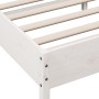 Bettgestell mit Kopfteil aus weißem Kiefernholz, 75 x 190 cm von , Betten und Lattenroste - Ref: Foro24-842679, Preis: 85,80 ...