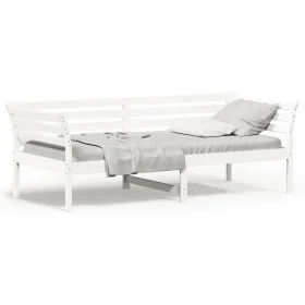 Sofá cama madera maciza de pino blanco 80x200 cm de , Camas y somieres - Ref: Foro24-842867, Precio: 123,24 €, Descuento: %