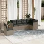 6-piece garden furniture set and gray synthetic rattan cushions by , Garden sets - Ref: Foro24-3249539, Price: 374,23 €, Disc...
