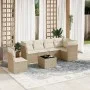7-teiliges Gartensofa-Set und beigefarbene synthetische Rattankissen von , Gartensets - Ref: Foro24-3249547, Preis: 461,11 €,...