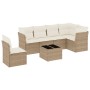 7-teiliges Gartensofa-Set und beigefarbene synthetische Rattankissen von , Gartensets - Ref: Foro24-3249547, Preis: 461,52 €,...