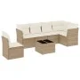 7-teiliges Gartensofa-Set und beigefarbene synthetische Rattankissen von , Gartensets - Ref: Foro24-3249547, Preis: 461,11 €,...