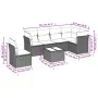 7-teiliges Gartensofa-Set und beigefarbene synthetische Rattankissen von , Gartensets - Ref: Foro24-3249547, Preis: 461,11 €,...