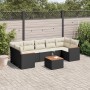 Set aus 8-teiligen Gartensofas und Kissen Kunstrattan schwarz von , Gartensets - Ref: Foro24-3258213, Preis: 474,84 €, Rabatt: %