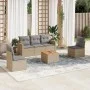 Garden sofa set with 6-piece synthetic rattan beige cushions by , Garden sets - Ref: Foro24-3258258, Price: 357,98 €, Discoun...