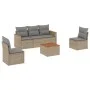 Garden sofa set with 6-piece synthetic rattan beige cushions by , Garden sets - Ref: Foro24-3258258, Price: 357,98 €, Discoun...