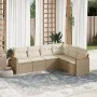 Garden sofa set with cushions 6 pieces beige synthetic rattan by , Garden sets - Ref: Foro24-3258404, Price: 436,05 €, Discou...