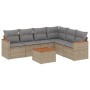 7-teiliges Gartensofa-Set und beigefarbene synthetische Rattankissen von , Gartensets - Ref: Foro24-3258412, Preis: 450,66 €,...