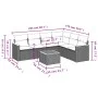 7-piece garden sofa set and beige synthetic rattan cushions by , Garden sets - Ref: Foro24-3258412, Price: 443,61 €, Discount: %