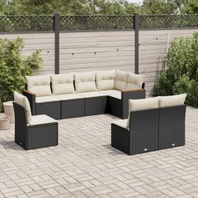 8-piece garden sofa set with black synthetic rattan cushions by , Garden sets - Ref: Foro24-3258444, Price: 457,80 €, Discoun...