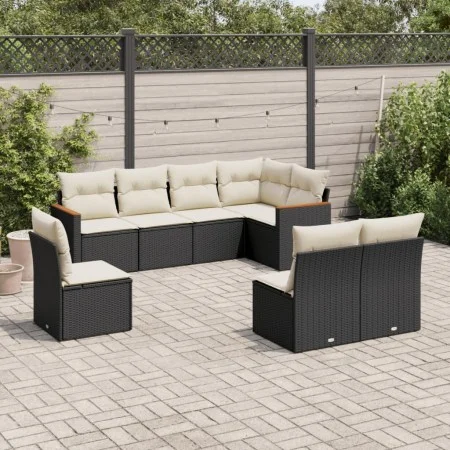 8-piece garden sofa set with black synthetic rattan cushions by , Garden sets - Ref: Foro24-3258444, Price: 457,80 €, Discoun...